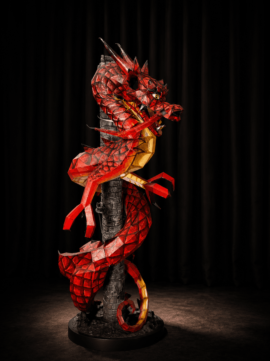 A paper dragon commissioned for a lobby